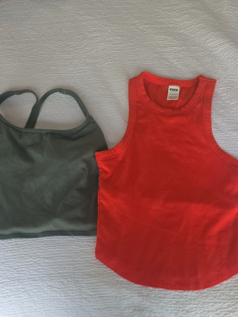 PINK Victoria's Secret Red Ribbed Tank Top - Kids